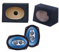 2) NEW Pyle PL6984 6x9" 400W Car Audio Speakers + 2) 6x9" Speaker Box Enclosures