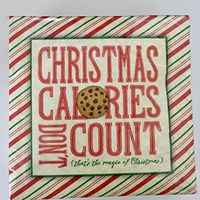 Hoffmaster Christmas Calories Dont Count, 3-ply Beverage Napkins, 36 count
