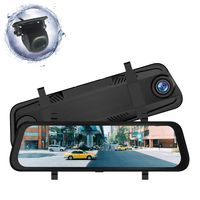 ZENAN Mirror Dash Cam 9.66 inch Full Touch Screen，Stream Media Dash Camera，Full HD 1080P Front Camera and 1080P Rear View Camera, Wide Angle Backup Camera with Night Vision Parking Monitor