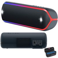 Sony XB32 Extra Bass Portable Bluetooth Speaker (Black) with Travel Hard Case Bundle