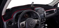 FMtoppeak Dashboard Dash Dark Mat Dash Mat Sun Cover Pad for Jeep Compass 2011-2016 Red