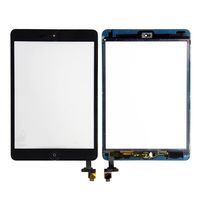 Skiliwah Touch Screen Digitizer Complete With IC Chip Home Button Camera Bracket and Adhesive PRE-Installed For Apple iPad mini A1432 A1454 A1455+Tools (Black)