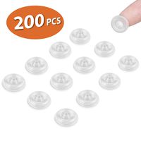 Cabinet Bumpers 200 PCS Rubber Bumpers, Circular Dots Shaped Self Adhesive Bumper Pads, Sound Dampening Clear Cabinet Door Bumpers, Cabinet Stoppers for Drawer, Picture Frames, Cutting Boards