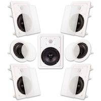 Acoustic Audio HT-67 in Wall in Ceiling 1750 Watt 6.5" Home Theater 7 Speaker System
