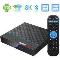 TV Box, TUREWELL T95 Max+ Android 9.0 TV Box Amlogic S905X3 Quad-core cortex-A55 4GB RAM 32GB ROM Media Player with 8K BT4.0 2.4G/5.0GHz Dual-Band WiFi
