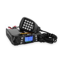QYT KT-980 Plus VHF 136-174mhz UHF 400-480mhz 75W Dual Band Base Mobile Car Radio Hamd Walkie Talkie Transceiver Amateur, Quad-standby + Programming Cable, Colorful LCD Display