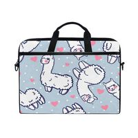AGONA Cute Alpacas Llama Animal Pink Hearts Laptop Shoulder Messenger Bag 15 inch Case Sleeve for 14 Inch Laptop Case Laptop Briefcase Compatible Notebook MacBook Ultrabook Chromebook