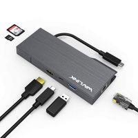 WAVLINK USB C 4K HDMI Docking Stations Hub,7-in-1 Type C Mini Dock Adapter with 60W PD Charging,RJ45 Gigabit Ethernet,USB 3.0,Removable SD Card Reader for MacBook Pro and Type C Windows Laptops