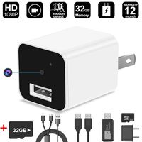 32GB Spy Camera Charger - Hidden Camera USB - Motion Detection - Hidden Camera - Surveillance Camera - Mini spy Camera - USB Camera - Camera Charger - Security Camera - Nanny Cam White