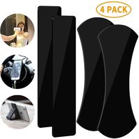 NOFDA 4pcs Magic Nano Rubber Pad Anti Slip Mat Sticker No Trace Car Mobile Phone Holder Lazy Bracket Pods Sticky Gel Pad Wholesale (Pack 4)