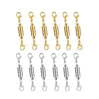Dsmile Pack of 12pcs Gold Color and Silver Color Magnetic Lobster Clasp for Jewelry Necklace Bracelet