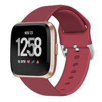Veiai Sport Bands Compatible with Fitbit Versa,Soft Rubber Wristbands Versa Accessories for Women and Men (Red)