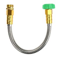 BEAULIFE 304 Stainless Steel Metal Short Water Garden Hose 1.5FT Flexible Drain Hose