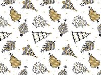 Golden Holiday Trees Tissue Paper 20"x30" Sheets Recycled (240 Sheets) - WRAPS-P1407