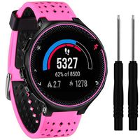 QGHXO Soft Silicone Replacement Watch Band for Garmin Forerunner 235/220/230/620/630/735 Smart Watch (No Tracker, Replacement Bands Only)