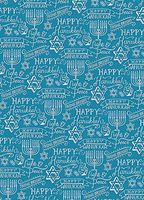 Hanukah Chalkboard Rolled Gift Wrap Paper