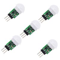DaFuRui 5pcs AM312 Mini Pyroelectric PIR Human Sensor Module PIR Infrared IR Sensor Body Manual Motion Infrared IR Detector(Pack of 5pcs)