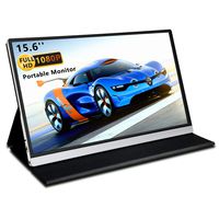 Portable Monitor - Sophon 15.6 Inch USB C 1080P Full HD IPS Screen Gaming Monitor with Mini HDMI Dual Speakers for PC Laptop PS4 Nintendo Xbox Black Cover Protector Included