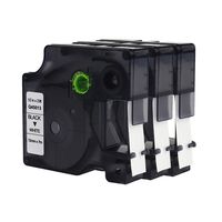 DYMO Standard D1 Label Tape 45013 S0720530 Compatible for LM LabelManager 160 280 PnP 210D Label Maker, Cassette 12mm Black on White Tape, 1/2'' W x 23' L, 3 Cartridges