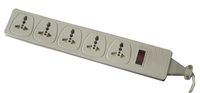 Wonpro WES4.5-D107 Universal Power Strip 5-Outlet Surge Protector, 110V - 220V/250V