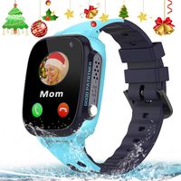 Kids Smart Watch Phone for Boys Girls IP67 Waterproof GPS Tracker Smartwatch with Two Way Call Camera Flashlight SOS Voice Chat Alarm Clock Games 1.44" Touchscreen Watches Christmas Birthday Gifts