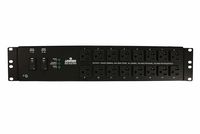 Leviton P1023-12L Horizontal Power Distribution Unit 120 Volt 30 Amp NEMA L5-30P Locking Plug Type, 16 Receptacles with 12 ft. Power Cord, Black