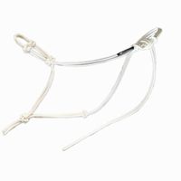 Horse Rope Training Halter - 4 Knot from 1/4" Stiff Polyester Halter Cord - Size Rope Most Trainers Use! (White, Standard)