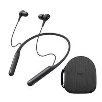 Sony WI-C600N Wireless Noise-Canceling in-Ear Headphones (Black) with Hardshell Travel Case Bundle