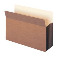 Smead TUFF File Pocket, Straight-Cut Tab, 5-1/4" Expansion, Legal Size, Redrope, 10 per Box (74390)