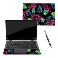 Mightyskins Skin Compatible with Hp Pavilion X360 14" (2018) - Neon Tropics | Protective, Durable, and Unique Vinyl Decal Wrap Cover | Easy to Apply, Remove, and Change Styles | Made in The USA