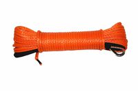 QIQU Winch Rope 3/16 inch Synthetic Winch Rope for Electronic Winch on ATV/UTV/Snowmobile with Sleeve and Thimble (3/16''40feet, Orange)