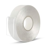 Double Sided Tape Heavy Duty - 3/4 in 10 Ft No Residue Clear Removable Strong 2 Sided Acrylic Adhesive Sticky Tape for Craft Wall Mounting(Pack of 1 Roll)