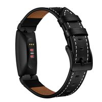 AISPORTS Compatible for Fitbit Inspire Band Leather Women Men Sport Smart Watch Replacement Band Wristband Metal Buckle Bracelet Wrist Band for Fitbit Inspire/Inspire HR Fitness Tracker Accessories
