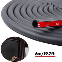 19.7 Feet Long Weather Stripping Seal Strip for Doors/Windows, Self-Adhesive Backing Seals Large Gap (from 5/16 inch to 35/64 inch) Soundproofing Seal Strip