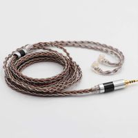 Linsoul TRIPOWIN C8 8-Core Silver Copper Foil Braided Earphone Replacement Upgrade Cable, Tinsel Silver Copper Wire for KZ ZSX, ZSN Pro, ZS10 Pro NF2u, QDC IEMs (2.5mm Plug, QDC Connector)