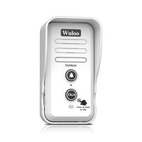 Wireless Intercom Doorbells for Home Classroom, Wuloo Intercomunicador Waterproof Electronic Doorbell Chime with 2640 Feet Range 3 Volume Levels Rechargeable Battery Including Mute Mode (Outdoor Unit)