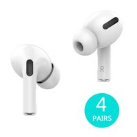 Gdrtwwh 4 Pairs Eartips Cover Anti-Slip Ear Tips Silicone Compatible with Apple AirPods Pro/AirPods 3 (Large, White)