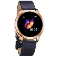 SD Butterfly Series Rose Golden Smart Watch for Ladies Women Girls Smartwatch Activity Tracker with Heart Rate Monitor Pedometer Step Calories Counter Compare for Android and iOS Phones (Black)