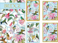 Entertaining with Caspari Gift Set Jumbo Type - 2 Score Pads & Bridge Tallies (Package of 24) (Hummingbird Trellis)