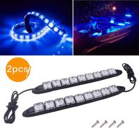 DDSKY Marine Led Utility Strip Lights, 2-Pack Boat Marine LED Lighting IP67 Waterproof Boat Deck Lights Courtesy Boat Light Decorative Lights, Blue