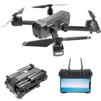 GoolRC Drone KF607 Foldable Drone with Dual Cameras - 4K FPV HD Camera/Video and 480P Optical Flow Positioning Camera, RC Toy Quadcopter