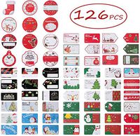 126 Pieces Christmas Gift Tags Stickers, Self Adhesive Gift Tag Stickers, Christmas Gift Tags, Christmas Gift Stickers, Holiday Present Labels