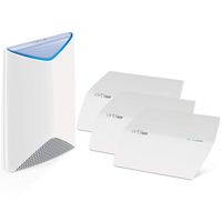 NETGEAR Orbi Pro Tri-Band WiFi System for Business with 3Gbps speed | 4-pack includes 1 router & 3 satellites to cover up to 10,000 sq. ft. | Expandable as your business grows (SRR60+3xSRC60)