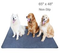 Upgrade Non-Slip Dog Pads Extra Large 65" x 48", Washable Puppy Pee Pads with Fast Absorbent, Reusable, Waterproof for Training, Travel, Whelping, Housebreaking, Incontinence, for Playpen, Crate