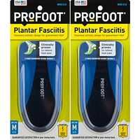 ProFoot Orthotic Insoles for Plantar Fasciitis & Heel Pain, Men's 8-13, 2 Pair