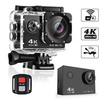 Action Camera 4K Smyidel 16MP Ultra HD WiFi Sport Camera 170° Wide View Angle Underwater Waterproof 30M 2.0 Inch LCD Screen with Remote Control and Mounting Accessories Kits Black