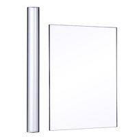 Outus Acrylic Clay Roller with Acrylic Sheet Backing Board for Shaping and Sculpting, 2 Pieces