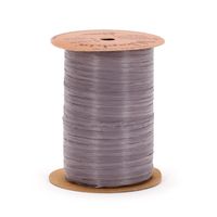 Berwick Offray 1/4'' Wide Matte Raffia Ribbon, Charcoal Black, 100 Yards