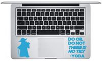 Star Wars Yoda Jedi Sticker MacBook Decal/trackpad is a Yoda Action Figure Decor Decal. Laptop Sizes 11, 12, 13 and 15 inch. Looks Great with Your Yoda Force Theme. Many Colors-ICE Blue