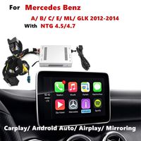Upgrade Carplay Android Auto Navigation Receiver Compatible for Mercedes Benz A B C E ML GLK 2012-2014 NTG 4.5/4.7 System, Support AirPlay Handfree Call, Goolge GPS, Mirrorlink